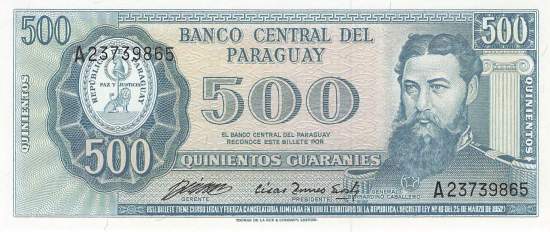 500 Guaranies p206-2 1982
